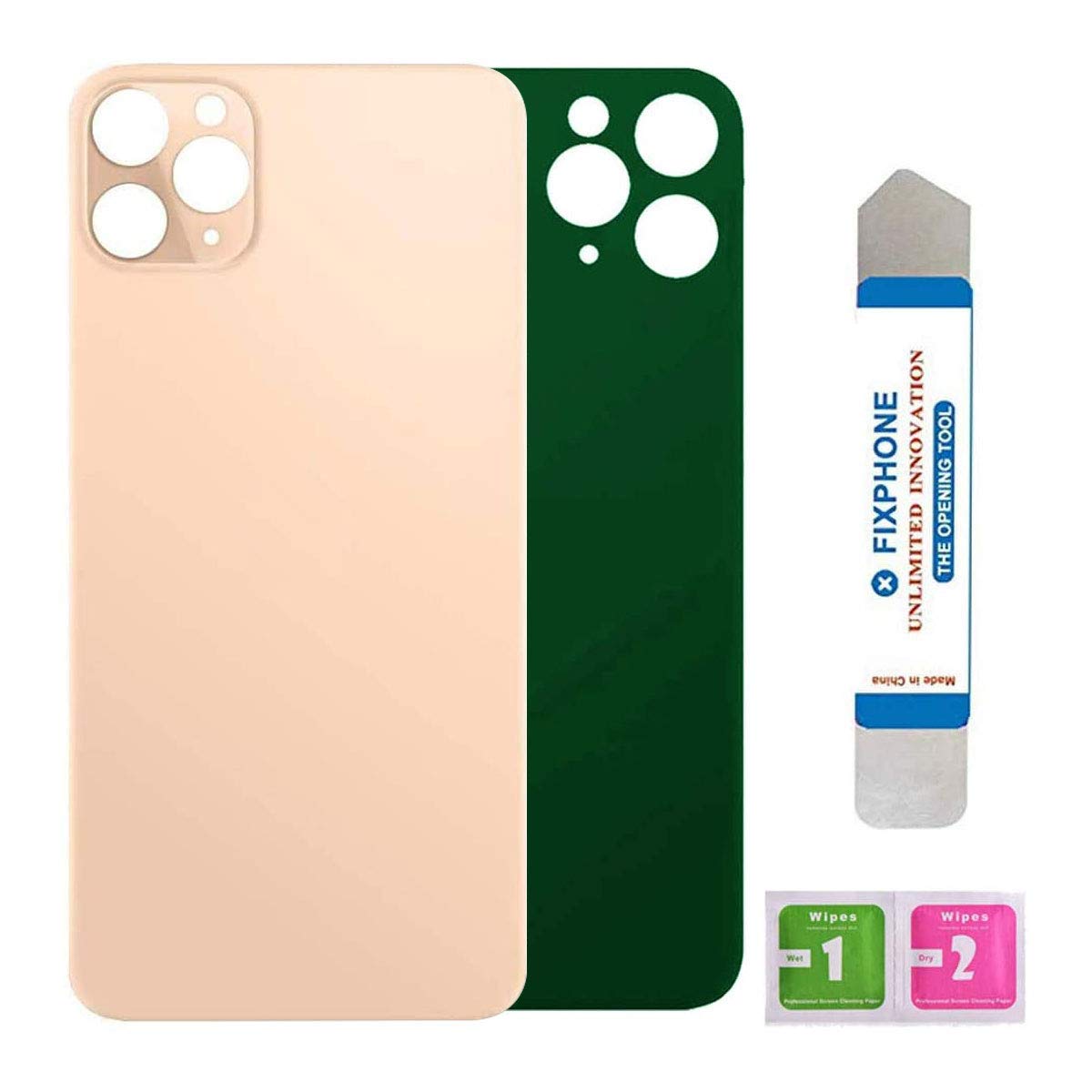 AfeaxBack Glass Replacement Kit for The iPhone 11 Pro Max ~ Rear Back Glass w/Removal Tool (Midnight Green) black