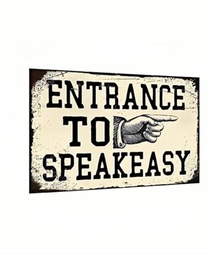 Carastora Vintage Speakeasy Tin Sign – Retro Metal Sign for Home, Garden, Bar, Restaurant, Café, Office, Pub, Boys Room, 12 x 16 Inches, Prohibition-Themed Party Décor, Fun Wall Décor Carastora Vintage Speakeasy Tin Sign – Retro Metal Sign for Home, Garden, Bar, Restaurant, Café, Office, Pub, Boys Room, 12 x 16 Inches, Prohibition-Themed Party Décor, Fun Wall Décor