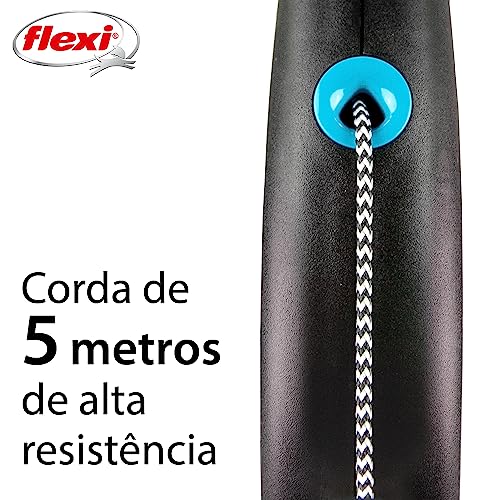 Guia Flexi Black Design Corda M 5m - Azul