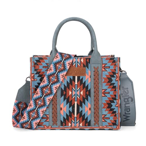 Image of Montana West X Wrangler Tote Bag for Women Boho Aztec Shoulder Purse Top Handle Satchel Handbag