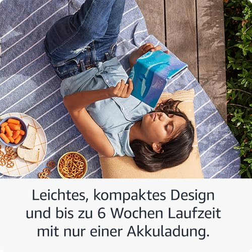 Amazon Kindle Kids (neueste generation) – Falls das Gerät kaputtgeht, ersetzen wir es. Inklusive altersgerechter Bücher, Hülle, blendfreiem Bildschirm und schnellerem Umblättern – Weltraumwal-Design
