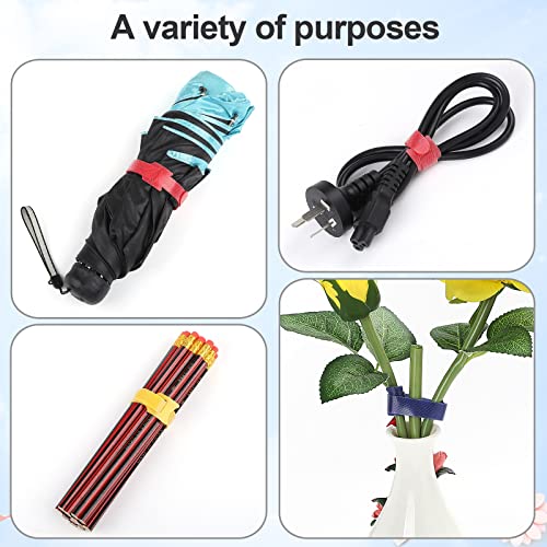 120Pcs Reusable Fastening Cable Ties, Adjustable 6-Inch Cord Organizer Ties For Organizing Home Office Tablet Laptop Pc Electronics Wire Data Centers-5 Colors #TOP6