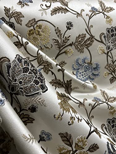 Premium Jacquard Floral Upholstery Fabric – Luxurious Woven Design for Home Décor, Crafts & Window Treatments – 54 inches Wide, Sold by the Yard (Elegant Blue) 6 Premium Jacquard Floral Upholstery Fabric – Luxurious Woven Design for Home Décor, Crafts & Window Treatments – 54 inches Wide, Sold by the Yard (Elegant Blue) - Image 5