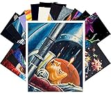 PIXILUV Vintage PostCards 24 pcs SciFi Vintage Comic Book Art Magazine Covers