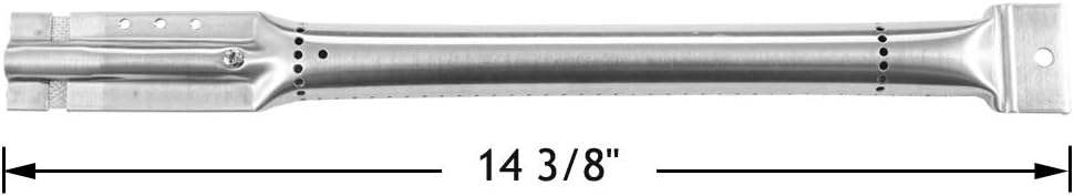 Diagram showing the 14 3/8 inch length of the YIHAM KB890 burner tube