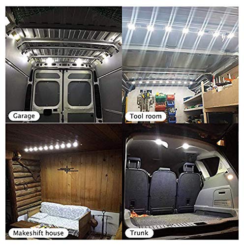 ROYFACC 60 LED Van Light Car Interior Light Bright White Lighting Dome Lamp Ceiling Work Lights Kit for Van Truck Auto Car Vehicle Caravan DC 12V (20 Modules, White) - Thumbnail 5