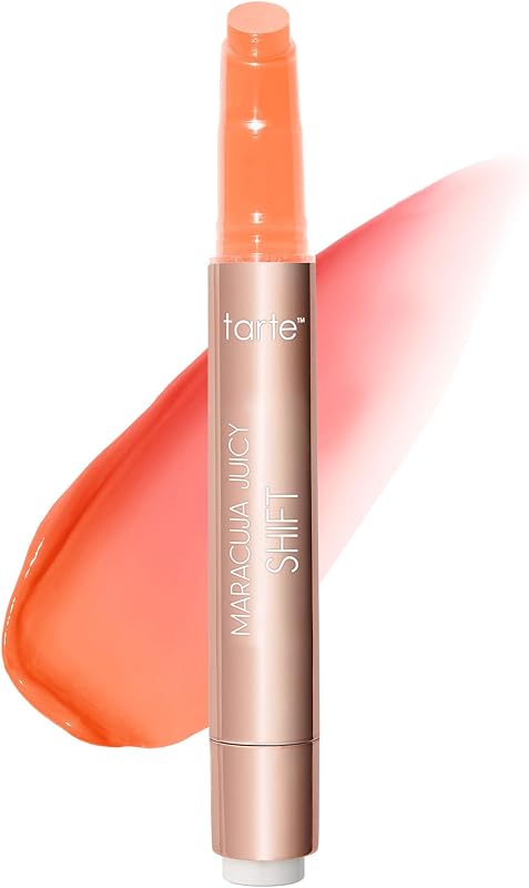 Maracuja Juice Lip Shift: bálsamo labial hidratante y voluminizador, ácido hialurónico, brillo labial potenciador con pH, acabado de alto brillo, vegano y libre de crueldad animal, tamaño completo