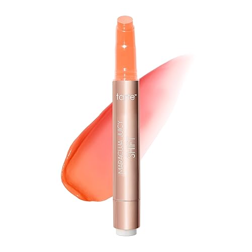 tarte maracuja juicy lip & cheek shift - pH-Powered Lip Stain & Cheek Stain, Lip Gloss Balm with Hyaluronic Acid for Smooth Moisturized Lips & Cheek