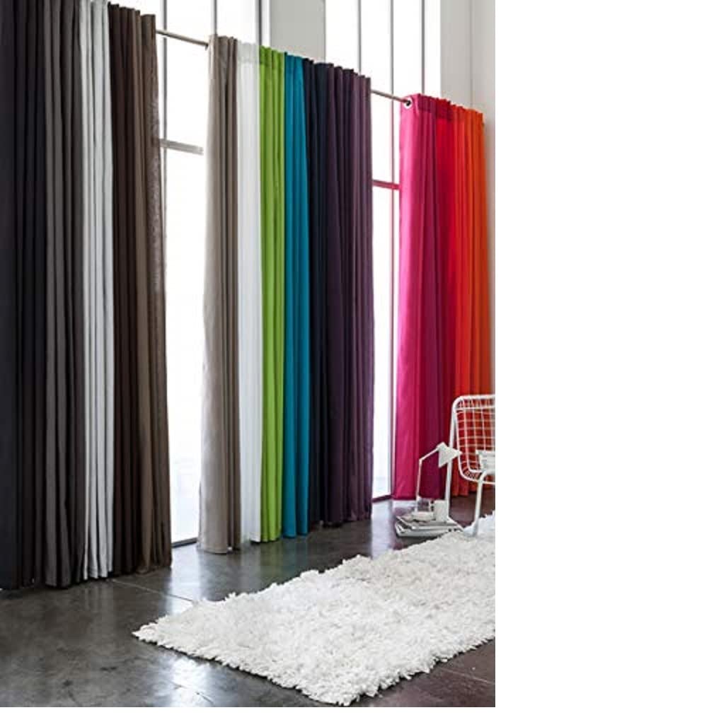 TODAY 257348 Polyester Blackout Curtain - 140 x 260 cm, polyester, Zinc/Gris, 140x260 cm, W 55.1" x L 102.4" (1 Panels)