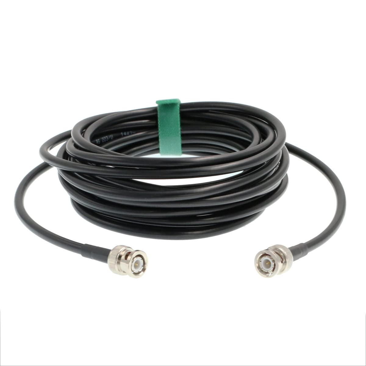 HangTon Cavo coassiale BNC maschio a BNC maschio 6G SDI RG223 RF 50 Ohm, doppia schermatura, bassa perdita di segnale, per video dati GPS LAN/WAN (10 m)