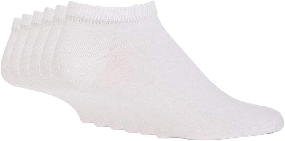 Sock Snob6 Pairs mens Plain White Trainer Socks 6-11