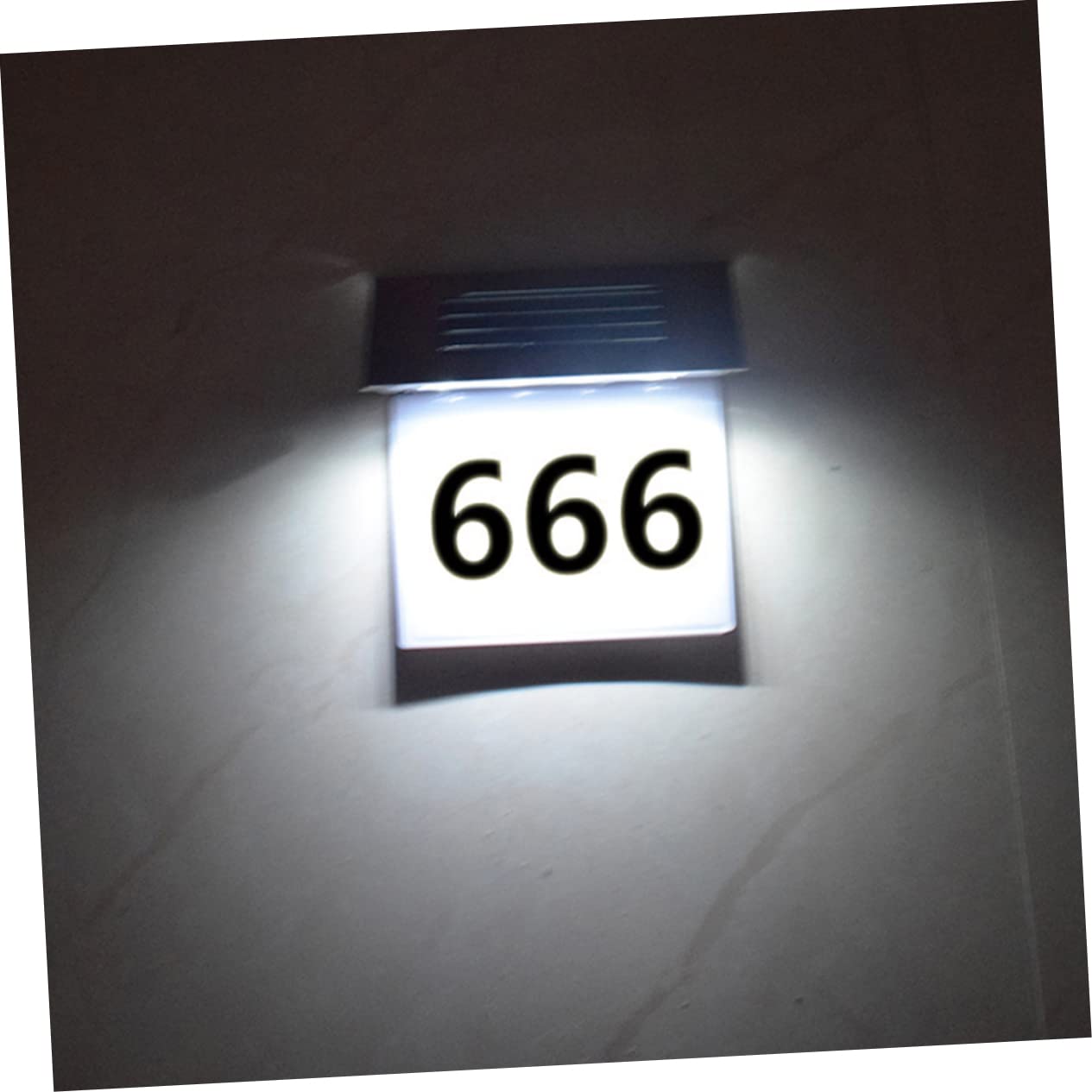 Lampada Solare per Numeri Civici 2 Pezzi con LED Bianco Freddo, Energia Risparmio, Facile da Installare, in Acciaio Inox e Abs, Resistente Ip65 per Uso Esterno Casa