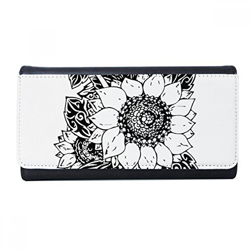 Portefeuille de fleurs avec carte rectangulaire au motif tournesol