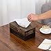 MyGift Tissue Box Cover Rectangular Rustic Torched Wood Kleenex Box Holder with Slide-Out Panel, Distressed Farmhouse Decor for Bathroom, Office, and Living Room