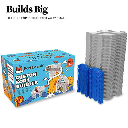 Fort Boards: Fort Building Kit | Jumbo Blocks - Kids Building Toys | 90 Piece Set: Gray #TOP1