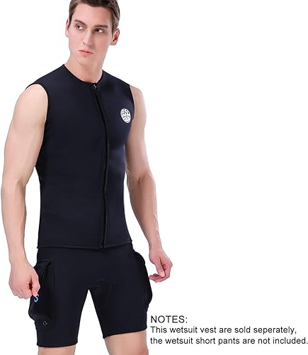 Miniatura 2 de Chaleco de neopreno para hombre, 0.079 in  0.118 in, sin mangas, para surf, canoa, buceo, buceo