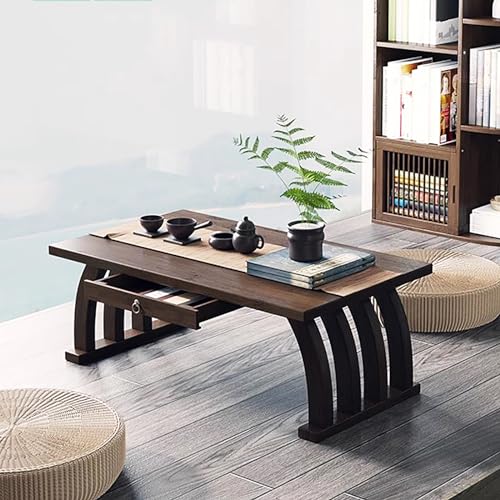 Table de sol en bois massif table à thé de qualité artisanale