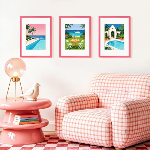 Image of upsimples 12x16 Picture Frame, Display Pictures 8.5x11 with Mat or 12 x 16 Without Mat, Wall Hanging Photo Frame, Hot Pink, 1 Pack