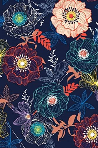 Lined Notebook: Beautiful Floral paperback, Journal for men and women, children, Girls, Guys. Size 6ร9 Inches, 120 pages