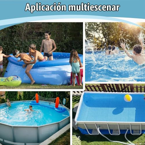 Miniatura 5 de Yjsddnty Cojín De Piscina De Invierno, 1.1x1.1m, Resistente Al Invierno, Con Cuerdas De 15 M, Cojín De Aire Para Lona De Invierno, Cubierta De Piscina, Duradera, Fuerte, Resistente Al Frío, Para