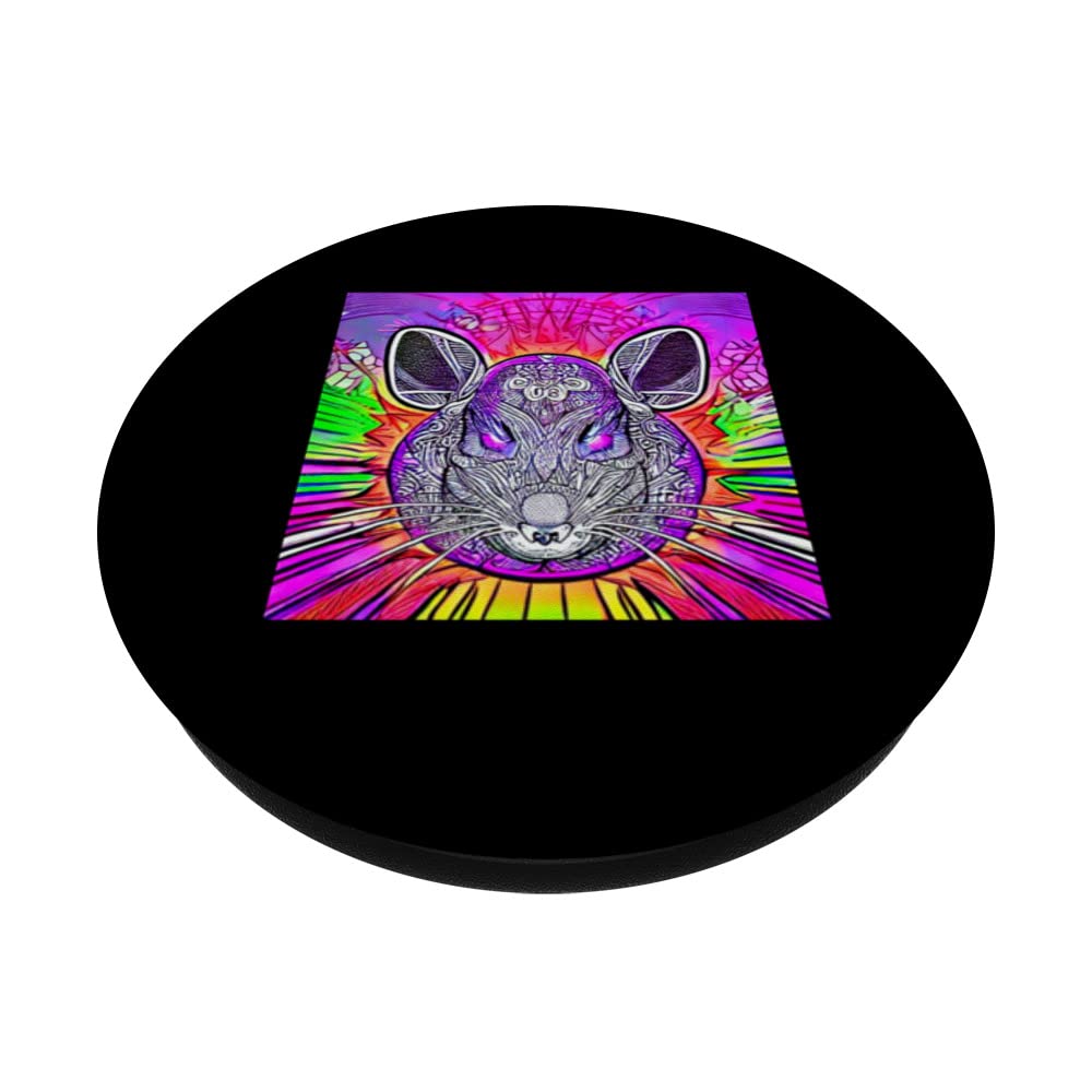 PopSocket PopGrip Adhésif - Design Dragon Mignon Sur Des Livres, Thème Rat De Bibliothèque Magique