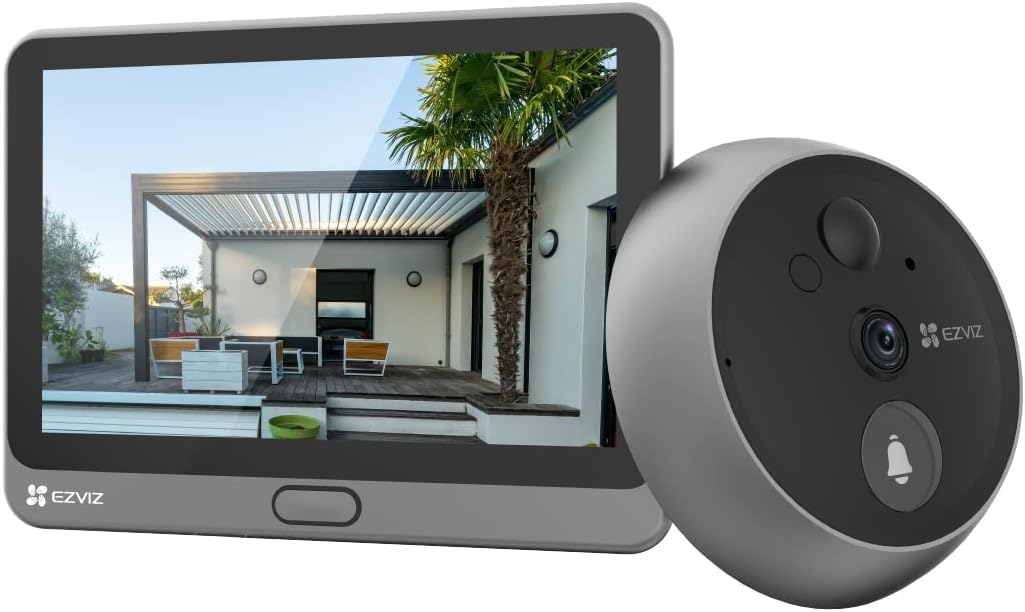 EZVIZ CP4　ドアスコープ監視カメラ　4.3インチタッチスクリーン Amazon.co.jp: EZVIZ Wireless Smart Peephole ドアベルカメラ, 4.3