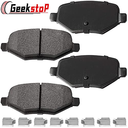 Geekstop Ceramic Rear Brake Pad D1377 Kit Fit for 2011-2014 Ford Edge, 2011-2019 Ford Explorer, 2009-2019 Ford Taurus, 2009-2016 Lincoln MKS, 2010-2019 Lincoln MKT- 4pcs Front Left and Right Sides by Geekstop - Image 3
