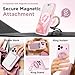 GolbinBox Magnetic for iPhone 17 Pro Case, Compatible with MagSafe, [Full Camera Protection] [Screen Protector], Silicone Shockproof Phone Cover with Anti-Scratch Microfiber Lining, Chalk Pink