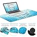 LIMKRIAN Desk Mat Pad, XXL Large Gaming Mouse Pad with Wrist Rest Wrist Support, Ergonomic Mouse Pad, Keyboard Wrist Rest, Coaster, Home Office Desk Accessories Decor Supplies, Stay Positive