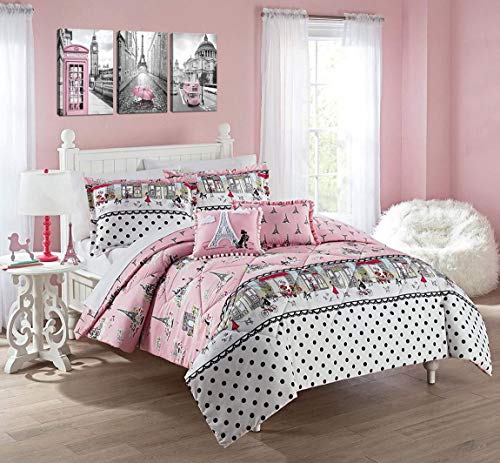 Eiffel Tower Decor For Bedroom For Girls Paris Decor Pink Paris Theme Room Decor Wall Art Canvas Black And White Art Eiffel Tower Picture Decorations London Big Ben Tower Eiffel Tower Painting Framed #TOP1