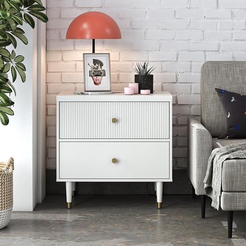 CosmoLiving by Cosmopolitan Elizabeth Nightstand, White - Thumbnail 5