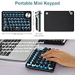 Koolertron One Handed Mechanical Gaming Keyboard with 24 Macro Keys, 45-Key Fully Programmable Mini Keypad, Mini USB Macro Keyboard with Rotating Knob, Blue Backlit, for Windows PC Gamers - Image 5