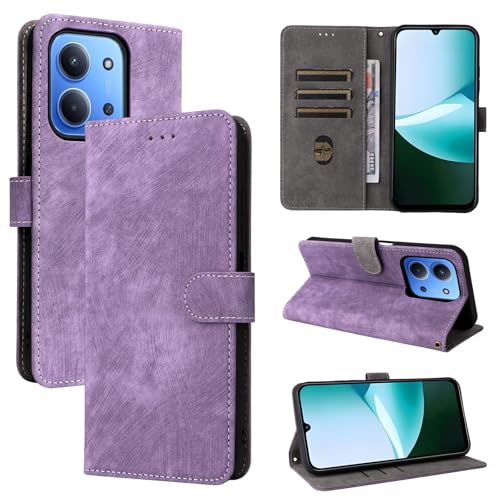 X}zP[X Ή@ for Redmi 15C 4G / 15C 5G (173mm) [RFID ubN] J[h z_[ztbv LbN X^hdbP[X Purple