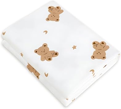 Thin Baby Blanket for Newborn, Baby Blankets Newborn Soft, Cotton Cellular Blankets Apply to Spring or Summer, Unisex New born Essentials, Breathable, Bear, 85 * 85cm