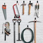 KURUI Heavy Duty Wall Hook for Hanging, 2 Pack Garage Tool Organizer Wall Mount, Metal Garage Storage Hooks for Ladder,Extension,Garden Tool, Small Utility Hook, Hose Holder for Outdoor and Indoors - Image 3
