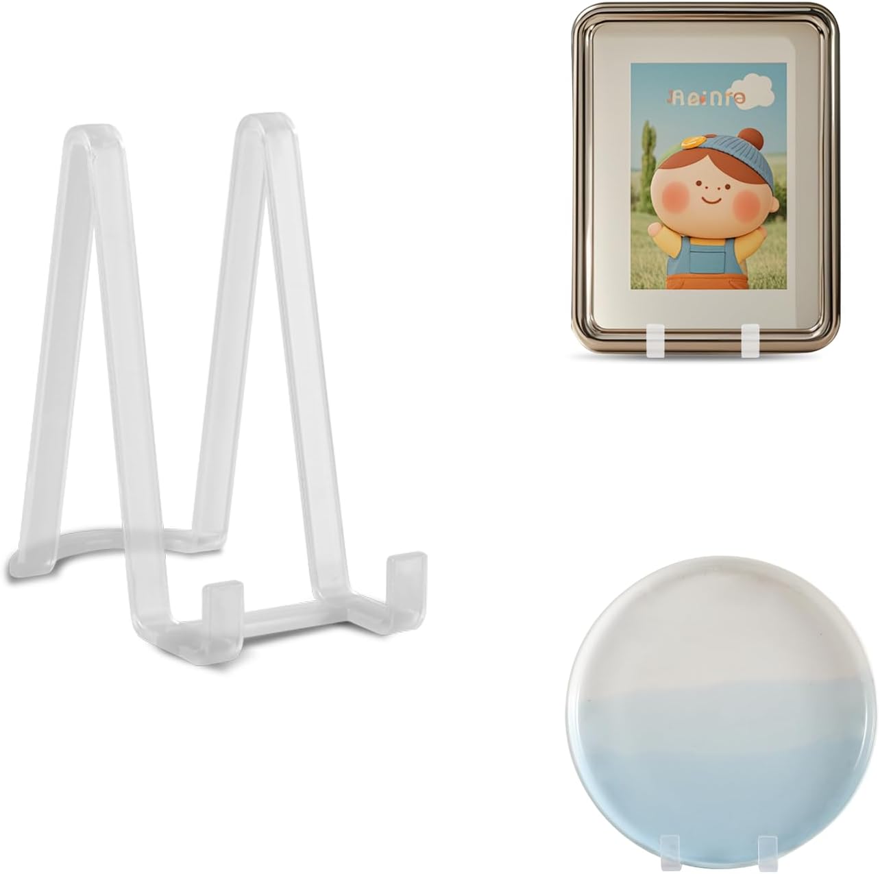 Plate Stands for Display - Plastic Easel Stand Plate Holder Display Stand Pic...
