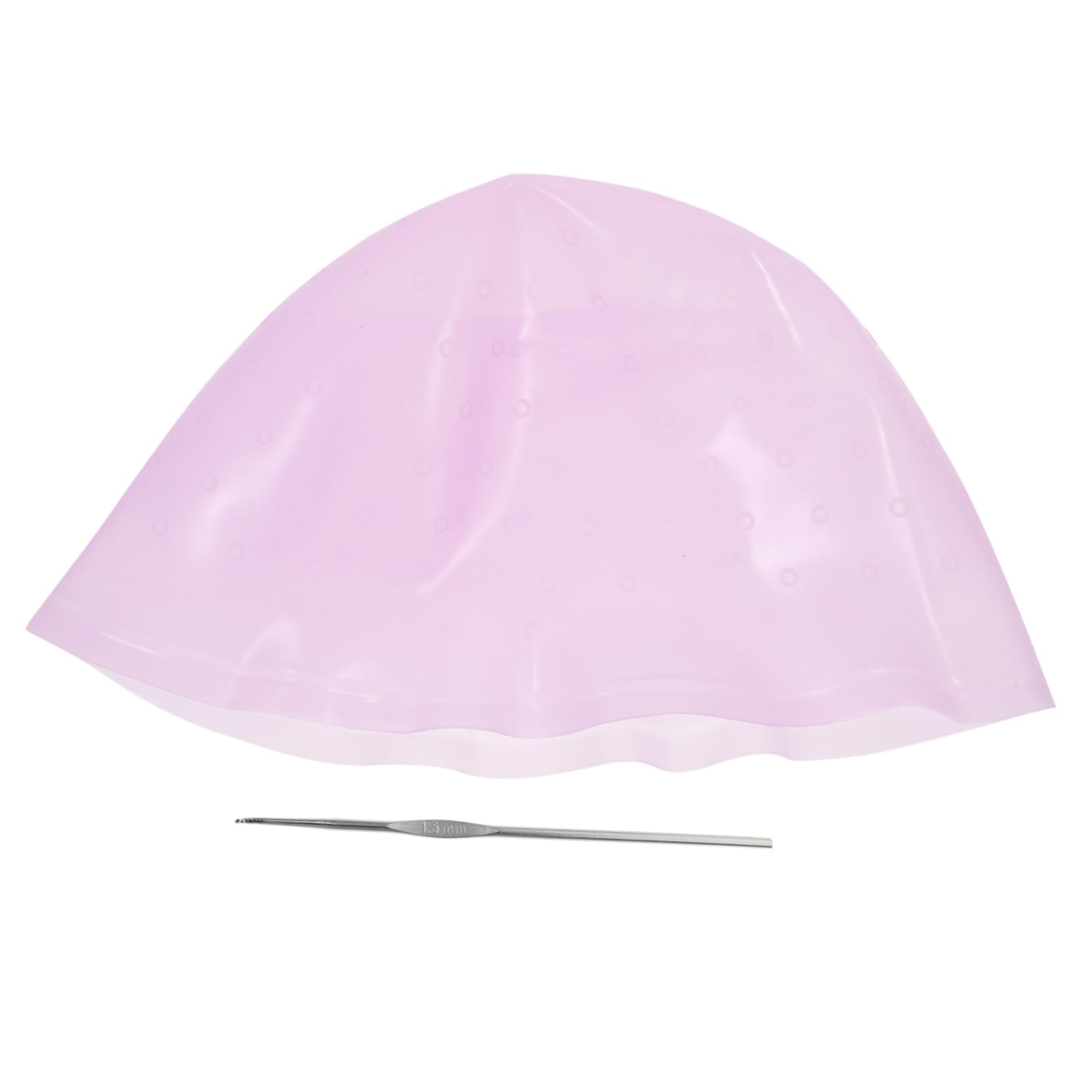 LIFKOME Professional Reusable Silicone Hair Dye Cap Elastic Highlighting Hat for Easy Salon Home Hair Coloring with Hook Random Color