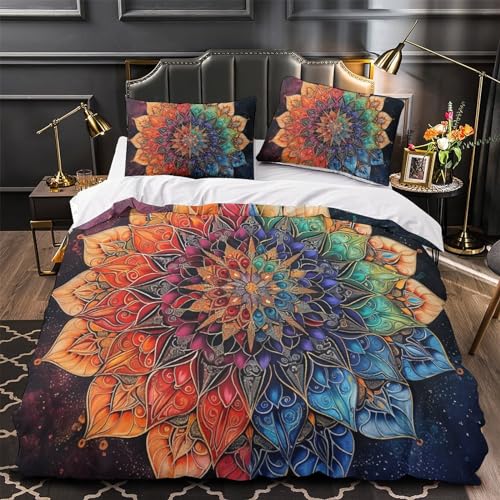 Housse de couette 3D avec fermeture éclair microfibre Super King