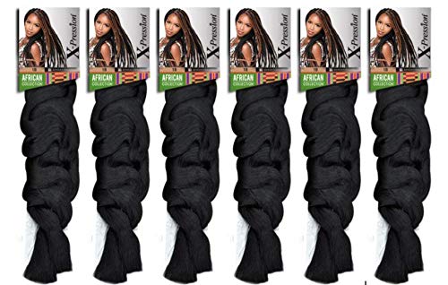 Sensationnel Synthetic Kanekalon Braids African Collection XPRESSION (6 Pack, SM1B/60)