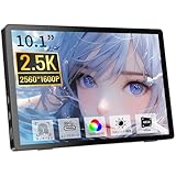 モニタータッチパネル10.1インチフルHD 2.5K 2560x1600モバイルモニターIPSディスプレイ、HDMI/USB Cポート、コンピューターPCラップトップのミニポータブルタッチスクリーンSwitch Ras Pi、内蔵スピーカー