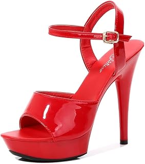 cozymoon Women High Heel Platform Sexy Party Sandals With Ankle Strap Round Open Toe High Heeled Prom Fashion Stiletto Dress Bridal Evening Shoes