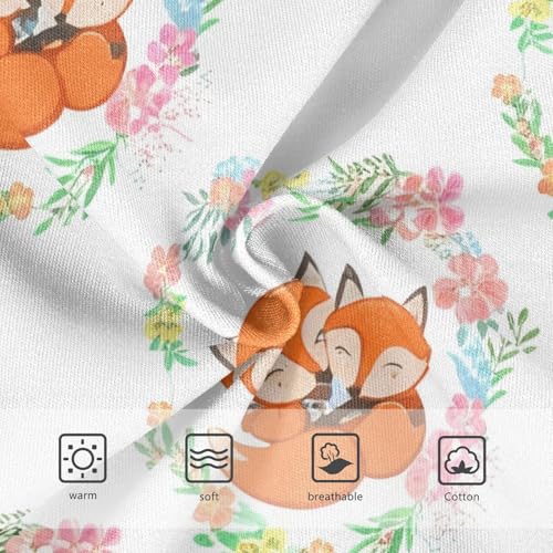 Cute Cartoon Foxes Floral White Toddler Underwear Floral 2t Cotton Panties for Girl Durable Briefs Girls Undies3