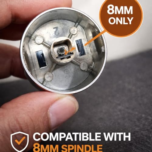 Image of Everflame Universal Gas Stove Burner Knob | Premium Aluminium Finish Control Knobs | Heavy Duty Metal Replacement Knobs for LPG & PNG Gas Stove | Heat Resistant + Easy Grip & Durable (Pack of 2)