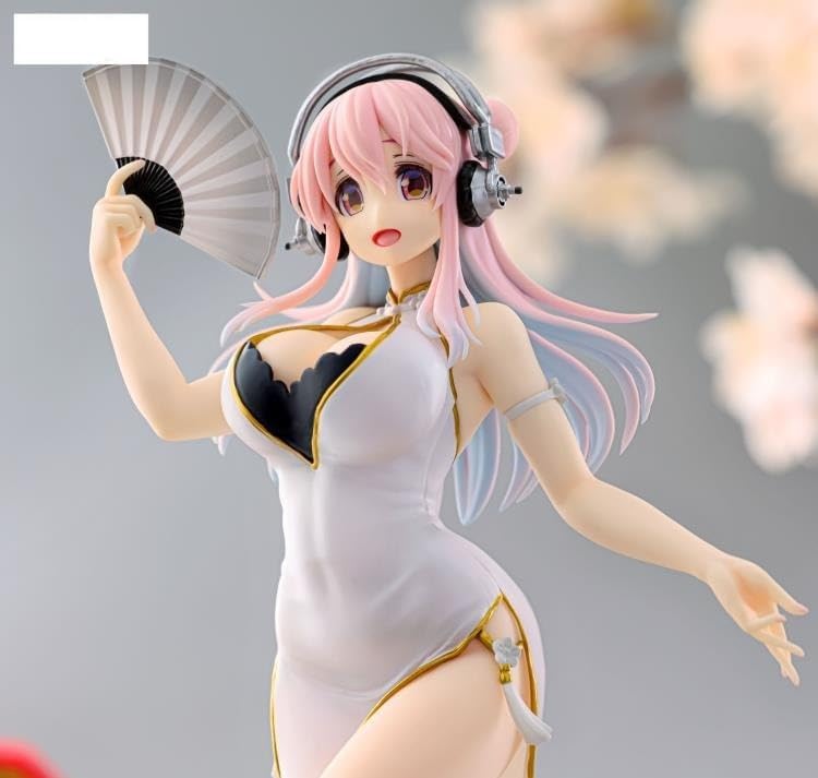 Super Sonico Anime Collectible Anime Figurines (Sonico (White China Dress))
