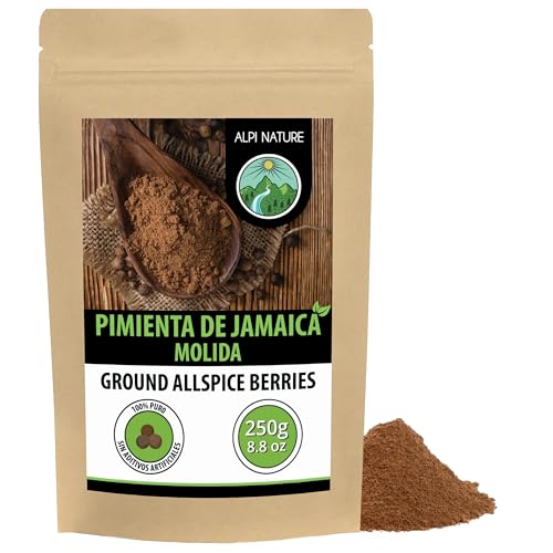 Alpi Nature Pimienta de Jamaica Molida 250g, Pimienta de Jamaica en Polvo para Cocinar y Hornear