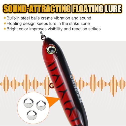 Catfish Rig con Flotador Rattle, Señuelo de Pesca Preensamblado para Bagre con Líder de Acero de Alta Resistencia y Anzuelos Circulares 8/0 6 Piezas para Río, Lago y Estanque miniatura 4