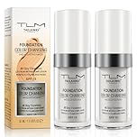 Colour Changing Foundation, 2Pack Flawless Color Changing Foundation Makeup Base Moisturizing Liquid Foundation for Women, Concealer Cover, Sunscreen, Naturally,Non-Greasy,Long Lasting
