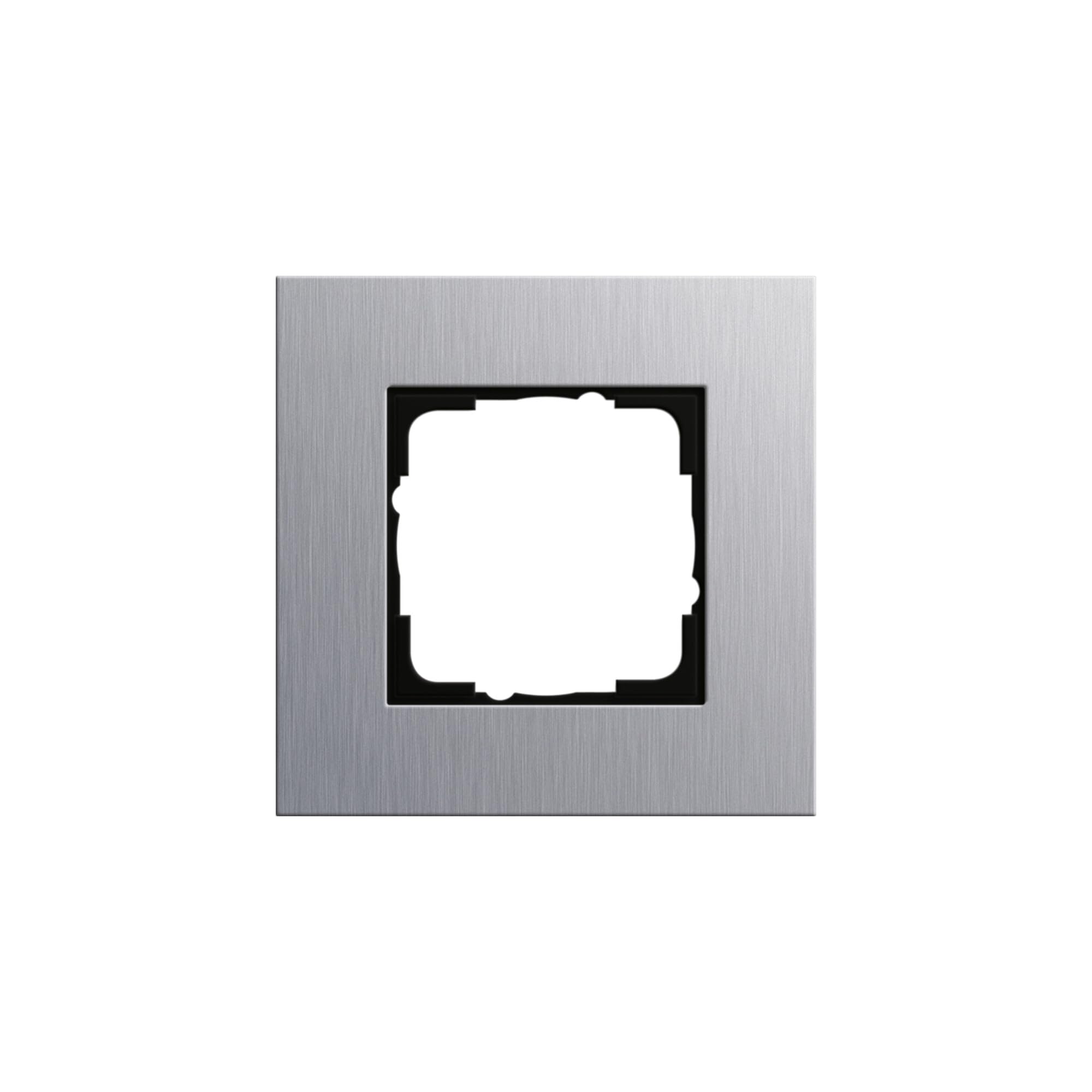 Cadre Esprit argent Gira 021117 de finition pour plaques d'interrupteurs