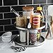 Lovotex 2 Tier Lazy Susan Stainless Steel 360 Degree Turntable Carousel Rotating Tabletop Stand for Dining Table, Kitchen Counters, Pantry, Cabinets – Spice Rack Organizer Tray - 10.5
