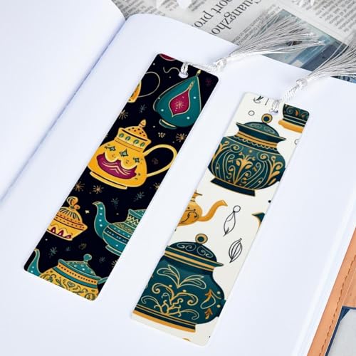 Marque-pages théière arabe en métal ciselé style oriental - 5